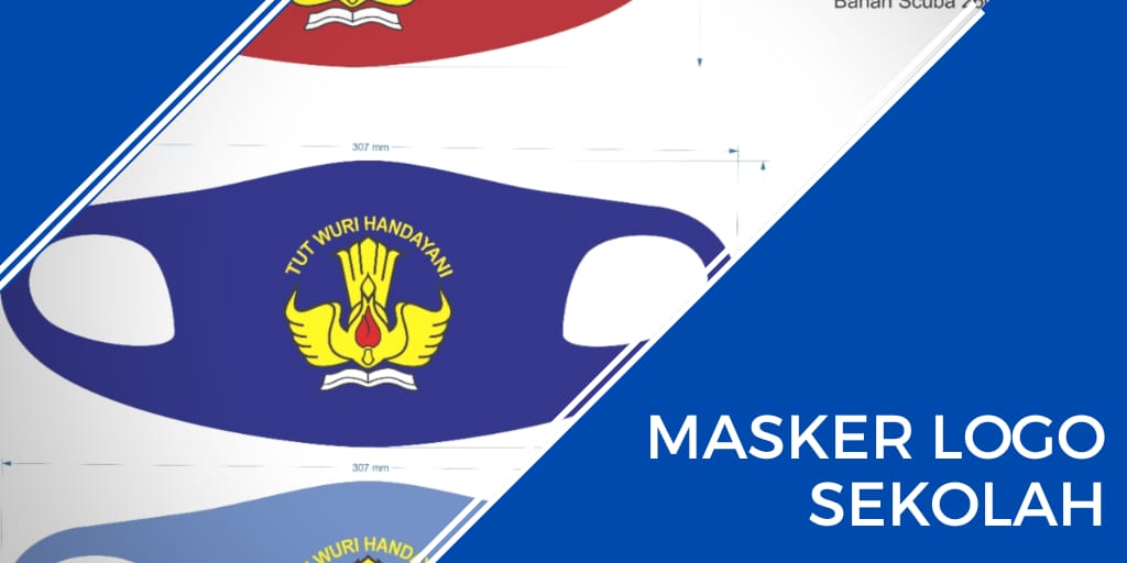 masker logo sekolah